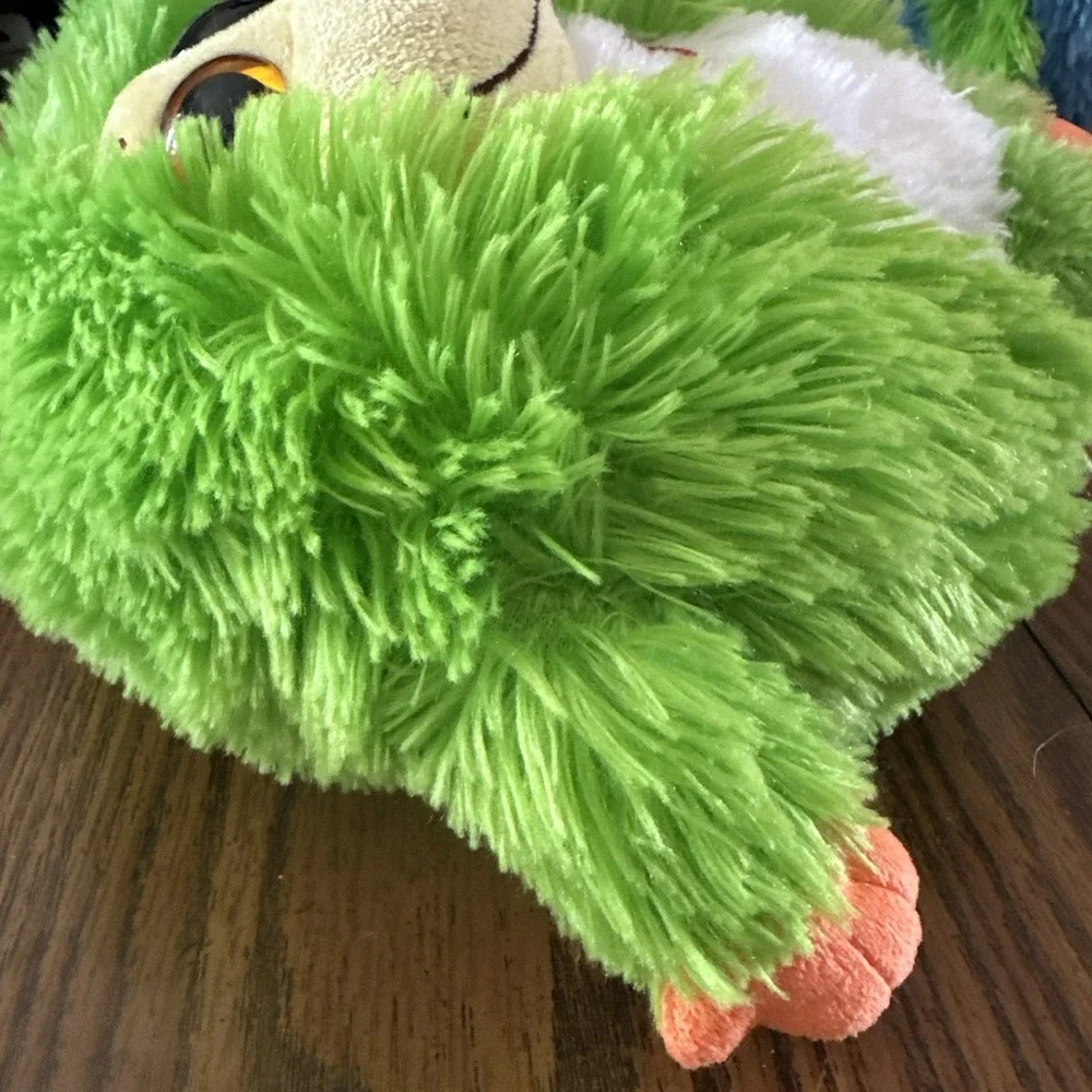 Ty Beanie Baby Monstaz Maxine Fuzzy Green Monster Plush Stuffed Animal No Sound